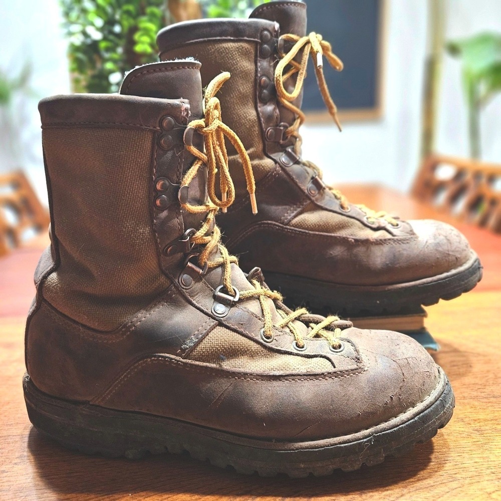 Vintage Danner USA‎ Insulated Leather Canvas Hunting Boots Men's 6 Women's 7.5